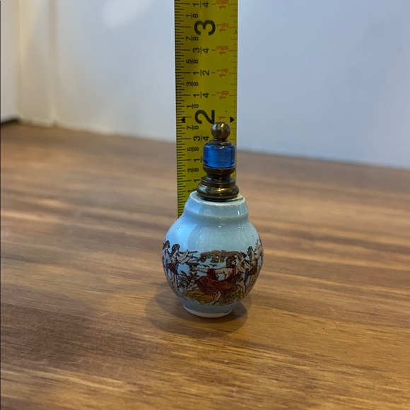 Vintage Miniature Ceramic Perfume Bottle, Greek Motif Decoration EUC - Picture 9 of 9